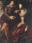 Peter Paul Rubens Selbstbildnis mit Isabella Brant in der Geibblattlaube (mk05) oil painting on canvas